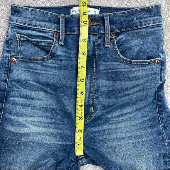 Abercrombie & Fitch Jeans Women's 23* Blue Skinny Ultra High Rise Dark Denim - Picture 9 of 12